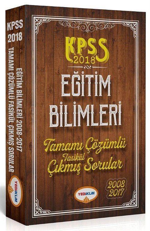 2018 KPSS Eğitim Bilimleri Tamamı Çözümlü Fasikül Çıkmış Sorular idefix