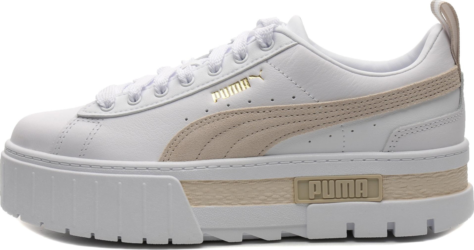 381983-02 Puma Mayze Lth Wn S Kadın Spor Ayakkabı Beyaz