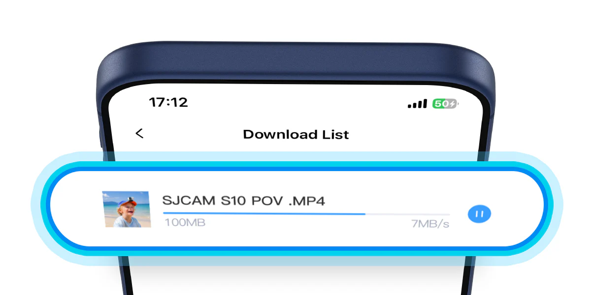 SJCAM S10 5 GHz WiFi hızlı dosya aktarımı