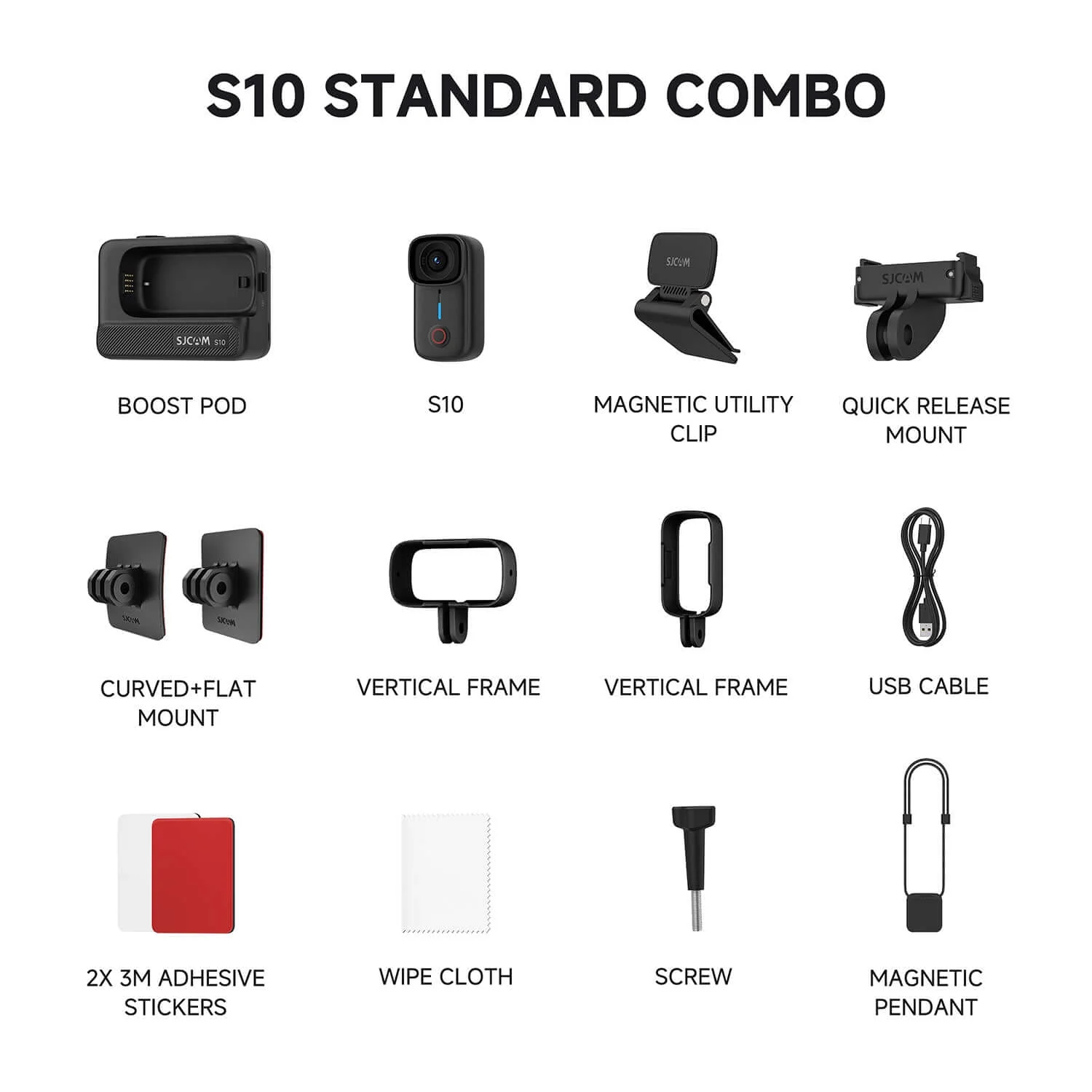SJCAM S10 Standart aksesuar seti