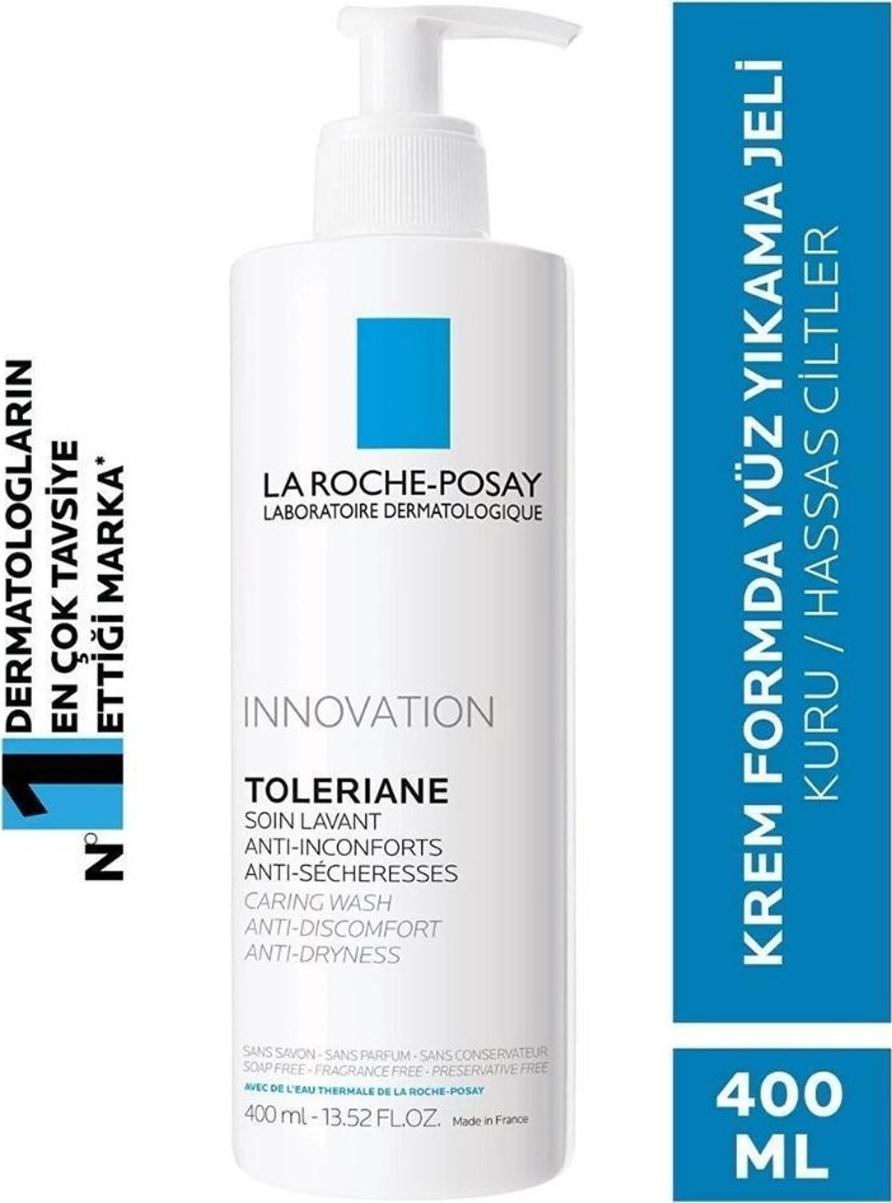 La Roche-Posay Toleriane Caring Wash 400 ml Yüz Temizleme Jeli