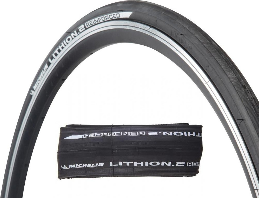 Pneu Vélo Michelin Lithion 2 V3 700x25 - 25-622, Grip+, Noir - Pour Route