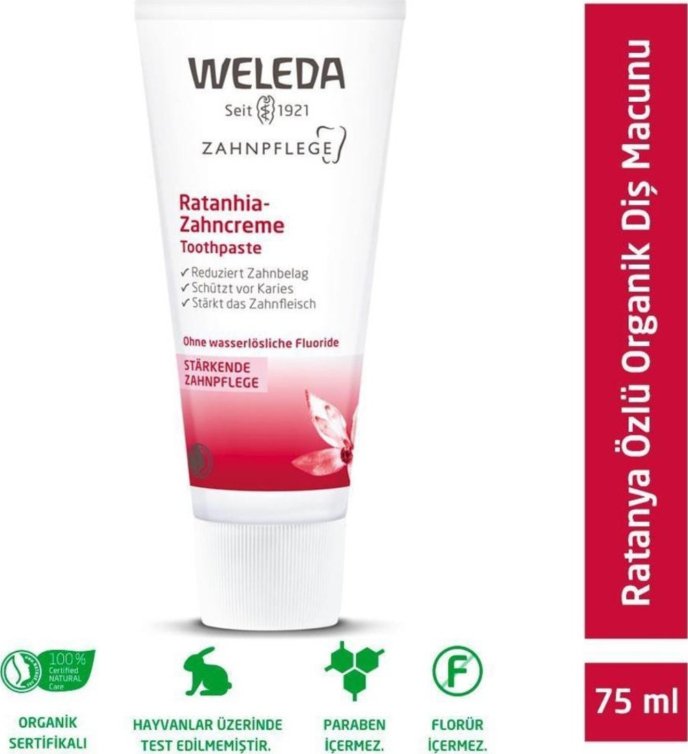 Weleda Ratanya Özlü Organik Diş Macunu 75 ml