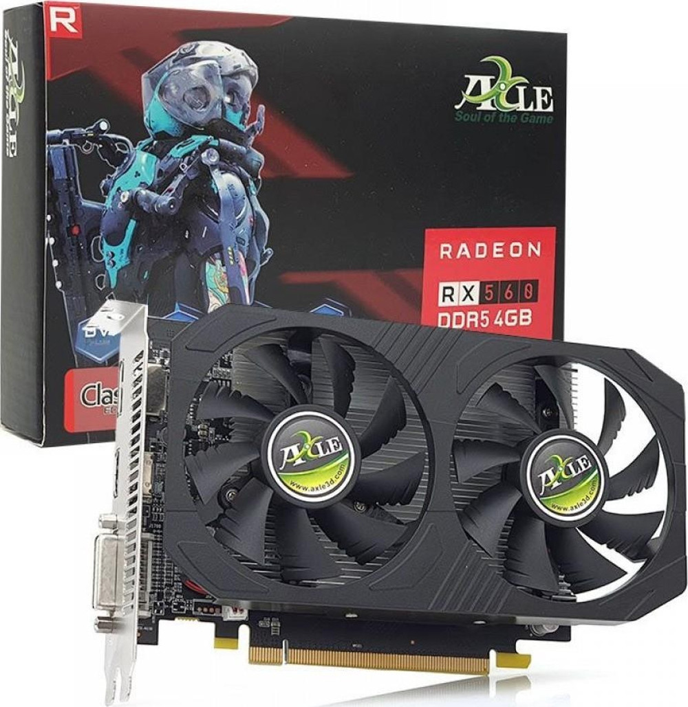 Axle Amd Radeon 128Bit DDR5 4GB AX-RX5604GD5P8DIPD RX560 Dual Fan Ekran ...