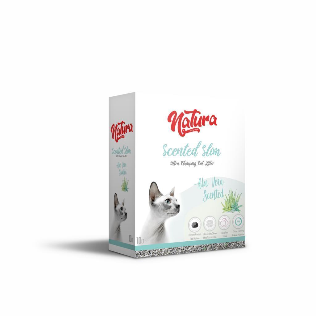 Natura Scented Slim nce Taneli Aloe Vera Kokulu Kedi Kumu 10 Lt