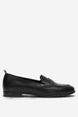 DERİCLUB BR 04037 Gerçek Deri Kadın Loafer SİYAH