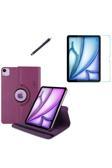 20068310 İpad Air 11 2024 (A2902-A2903) M2 Dönebilen Tablet Kılıfı + Ekran Koruyucu + Tablet Kalem