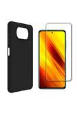 20068310 Xiaomi Poco X3 Nfc Uyumlu Kılıf Esnek Silikon Telefon Kılıfı Ve Temperli Cam Ekran Koruyucu