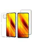 20068310 Xiaomi Poco X3 Nfc Uyumlu Kılıf Esnek Silikon Telefon Kılıfı Ve Temperli Cam Ekran Koruyucu