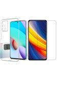 20068310 Xiaomi Poco X3 Gt Uyumlu Kılıf Esnek Silikon Telefon Kılıfı Ve Temperli Cam Ekran Koruyucu