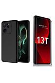 20068310 Xiaomi Mi 13T Uyumlu Kılıf Esnek Silikon Telefon Kılıfı Ve Temperli Cam Ekran Koruyucu