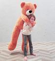 % 100 YERLİ - Papyonlu Sevimli Büyük Peluş Ayıcık, 130 cm
