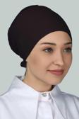 Dikişsiz Bağcıklı Kaymayan Tesettür Penye Bone