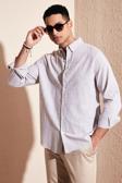 Buratti Pamuklu Regular Fit Düğmeli Yaka Erkek Gömlek CF24S116488 KAHVE