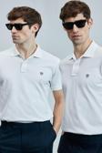 Lufian Logolu Pamuklu Comfort Fit Düğmeli Polo Yaka 2'li Erkek T Shirt 111040206S2 BEYAZ-BEYAZ