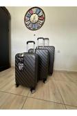 Mygeppetobag %100 Abs Kullanışlı Renkli 3'Lü Set Valiz
