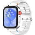 Huawei Watch Fit 3 İle Uyumlu Dalga Desenli Tokalı Yumusaş Soft Silikon Kordon