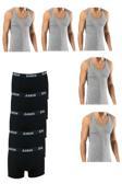 Pi Giyim 10 Parça Atlet Ve Boxer Takımı Ekonomik Paket 5 Boxer 5 Atlet