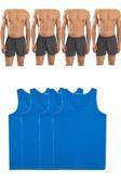 Pi Giyim 8'Li Erkek Penye Havlu Bel Boxer Ve Atlet (4 Atlet 4 Boxer)