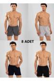Pi Giyim 8'Li Erkek Penye Havlu Bel Boxer