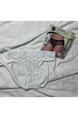 Pi Giyim Kadın Dikişsiz Desenli Bikini Külot 6'Lı Paket Beyaz