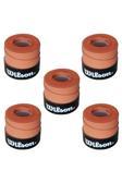 Wilson Turuncu Comfort Bowl O'Grips 5 Adet Grip, Tenis Raketi Gribi Kiremit Renkli Tenis Gribi