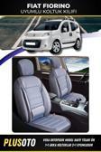 Plusoto Fiat Fiorino (2+1) Ticari Uyumlu Vera Serisi Füme Oto Koltuk Kılıfı 5Li Takım Set M-207