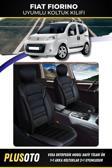 Plusoto Fiat Fiorino (2+1) Ticari Uyumlu Vera Serisi Siyah Oto Koltuk Kılıfı 5Li Takım Set M-211