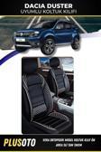 Plusoto Dacia Dusteruyumlu Vera Serisi Siyah Beyaz Oto Koltuk Kılıfı 5Li Takım Set M-118