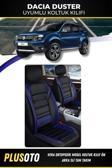 Plusoto Dacia Dusteruyumlu Vera Serisi Siyah Mavi Oto Koltuk Kılıfı 5Li Takım Set M-120
