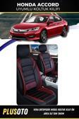 Plusoto Honda Accord Uyumlu Vera Serisi Siyah Kırmızı Oto Koltuk Kılıfı 5Li Takım Set M-335