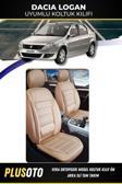 Plusoto Dacia Logan Uyumlu Vera Serisi Bej Oto Koltuk Kılıfı 5Li Takım Set M-122