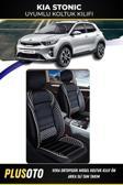 Plusoto Kia Stonic Uyumlu Vera Serisi Siyah Beyaz Oto Koltuk Kılıfı 5Li Takım Set M-496