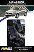 Plusoto Dacia Logan Uyumlu Vera Serisi Siyah Beyaz Oto Koltuk Kılıfı 5Li Takım Set M-124