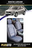 Plusoto Dacia Loganuyumlu Vera Serisi Füme Oto Koltuk Kılıfı 5Li Takım Set M-123