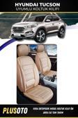 Plusoto Hyundai Tucson Uyumlu Vera Serisi Bej Oto Koltuk Kılıfı 5Li Takım Set M-434