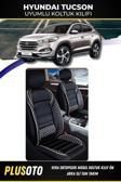 Plusoto Hyundai Tucson Uyumlu Vera Serisi Siyah Beyaz Oto Koltuk Kılıfı 5Li Takım Set M-436