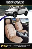 Plusoto Renault Duster Uyumlu Vera Serisi Bej Oto Koltuk Kılıfı 5Li Takım Set M-770