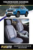 Plusoto Volkswagen Amarok Uyumlu Vera Serisi Füme Oto Koltuk Kılıfı 5Li Takım Set M-1041