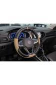Plusoto Renault Fluence Uyumlu Karbon Direksiyon Kılıfı (Siyah Bej)