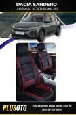 Plusoto Dacia Sandero Uyumlu Vera Serisi Siyah Kırmızı Oto Koltuk Kılıfı 5Li Takım Set M-131