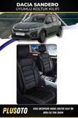 Plusoto Dacia Sandero Uyumlu Vera Serisi Siyah Oto Koltuk Kılıfı 5Li Takım Set M-133