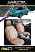 Plusoto Suzuki Vitara Uyumlu Vera Serisi Bej Oto Koltuk Kılıfı 5Li Takım Set M-980
