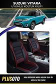 Plusoto Suzuki Vitara Uyumlu Vera Serisi Siyah Kırmızı Oto Koltuk Kılıfı 5Li Takım Set M-983