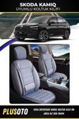 Plusoto Skoda Kamiq Uyumlu Vera Serisi Füme Oto Koltuk Kılıfı 5Li Takım Set M-897