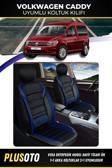 Plusoto Volkswagen Caddy Uyumlu Vera Serisi Siyah Mavi Oto Koltuk Kılıfı 5Li Takım Set M-1062