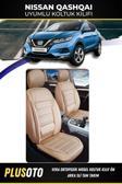 Plusoto Nissan Qashqai Uyumlu Vera Serisi Bej Oto Koltuk Kılıfı 5Li Takım Set M-578