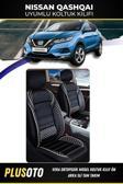 Plusoto Nissan Qashqai Uyumlu Vera Serisi Siyah Beyaz Oto Koltuk Kılıfı 5Li Takım Set M-580