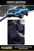 Plusoto Nissan Qashqai Uyumlu Vera Serisi Siyah Mavi Oto Koltuk Kılıfı 5Li Takım Set M-582