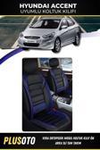 Plusoto Hyundai Accent Uyumlu Vera Serisi Siyah Mavi Oto Koltuk Kılıfı 5Li Takım Set M-354